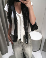 Grey leopard pants