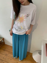 クオン プリント ルーズフィット ショートスリーブ Tシャツ
