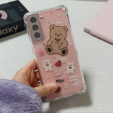 クリアジェリーハードスマホケース - Teddy's ver.2 [ iPhone,Galaxy]