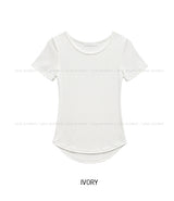 Lilin U-neck Basic Round Short Sleeve