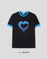 Blue Heart Ringer T-Shirt
