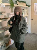 [unisex] ペッターハーフボンバーパディングジャンパー