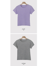 ベーシックパステルリブショートTシャツ (7color)
