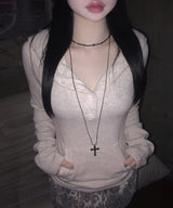 Mia Knit Hoodie (3colors)