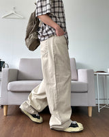 ベーシックコットンワイドパンツ