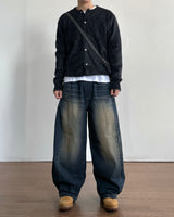 Marine Curved Denim Pants