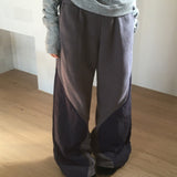 Vnon fleece padded nylon color two-way pants