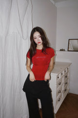 レッドダイヤモンドスリム半袖Tシャツ 2