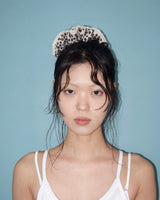 Leopard ruffle scrunchie