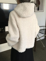 Foaming High Neck Poggle Fur Hooded Jacket (3c)