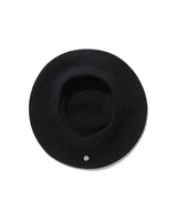 Clover Heart Wool Blend Beret Black