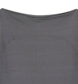 Curved Cut Layered Tee / Charcoal