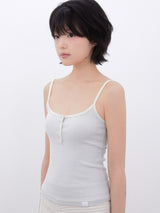 Stripe Button Sleeveless(BLUE)
