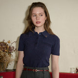 [LINE] Unbalanced Ribbed Polo T-shirt (3c)