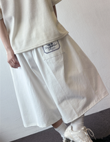 Miti Hip Patch Balloon Cotton Bermuda Shorts 3color