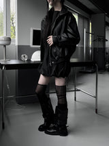 classic washed leather jacket