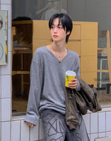 ウィンドモヘアVネックニット