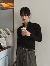 ブーツラグランハーフジップアップマッスルT
