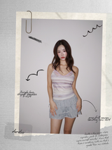 Purple Lace Stripe Sleeveless T-shirt 2