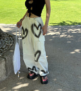 Spray Unisex Heart Cargo Pants