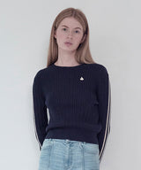 KIRSH プレーンラインポイントケーブルニット [NAVY]