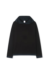 コントラストフードストリングTシャツ