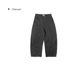 Soven Curved Balloon Cotton Wide Pants
