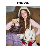 muva. シャーリング ミニ ハンドバッグ