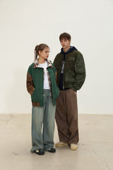 MIX LEATHER COLORING WORK JACKET