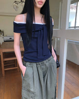コネルオフショルダーショートスリーブTシャツ