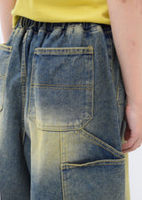 Dirty Wash Bermuda Denim pants