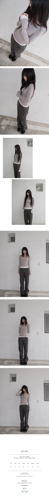 two-tone layered tee