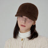 VAカーブサークルロゴニュースボーイキャップ / Dark Brown