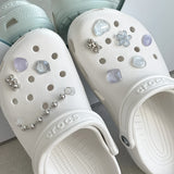 [made]purple&silver resin shoes charm set 