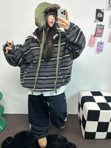 FLEECE❤TRACK LINE 3 LINE LONG PANTS ❤🖤🤍💙🩶5COLOR