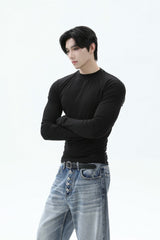 Tencel Fitted Raglan Long Sleeve Tee