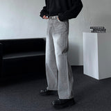 NOS107 Gray Over Wide Denim Pants (XS ~ L)