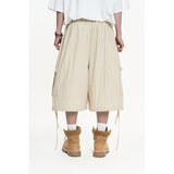 Balloon Bermuda Nylon Pants - Beige