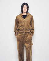 25FW WOMAN ベルベットストレートパンツ ブラウン