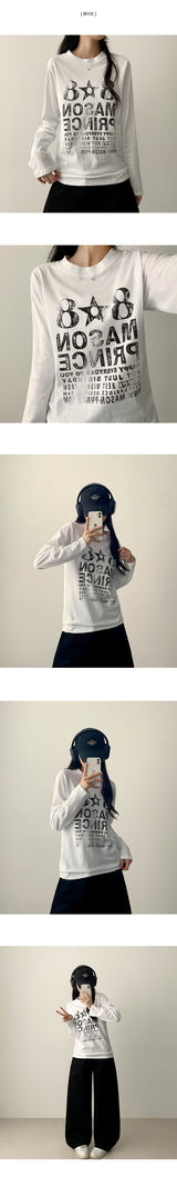 Gron Vintage Lettering Long Sleeve Tee