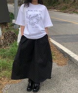 [Dotted Skirt 🌼] Gelopy Waist Banding バルーンフィットドットスカート 4 colors