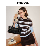 muva. Cool‑Chic Bag, Premium Oil‑Wax Genuine‑Leather French‑Style Underarm Shoulder Bag, Original Niche Women’s Purse, New Arrival Jul 10