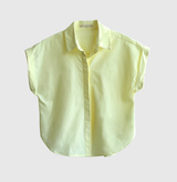 [1,000 Sold] ItU パステルロールアップキャップスリーブ半袖シャツ / 5 Colors