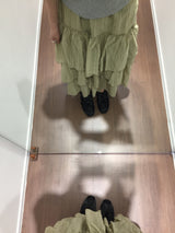 Charlotte Tiered Long Skirt (2color)