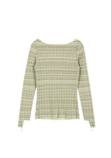 Hole Strap Knit Top (GREEN)