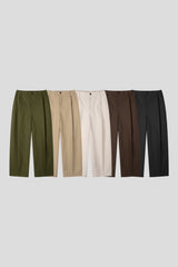 Hard cotton one tuck pants 5color