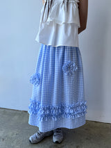  finale check skirt / pink