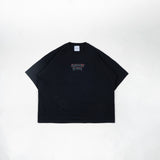 HIERARCHY STUDIOS TMTNW - ブラックバーンアウトワイドオーバーサイズTシャツ