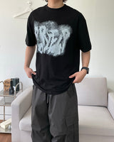 スプレープリンティドTシャツ