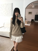 ネフオフショルダーニットウェア (3color)
